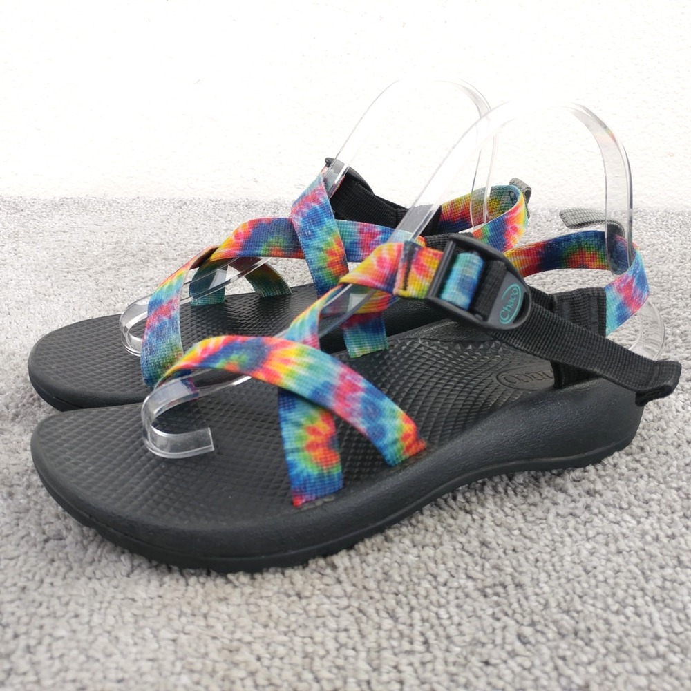 Chaco Z1 Sport Sandals Kids Girls Size 6 Tie Dye Rainbow Hiking Shoes EcoTread